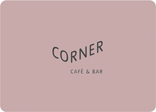 Corner Café & Bar wordmark.
